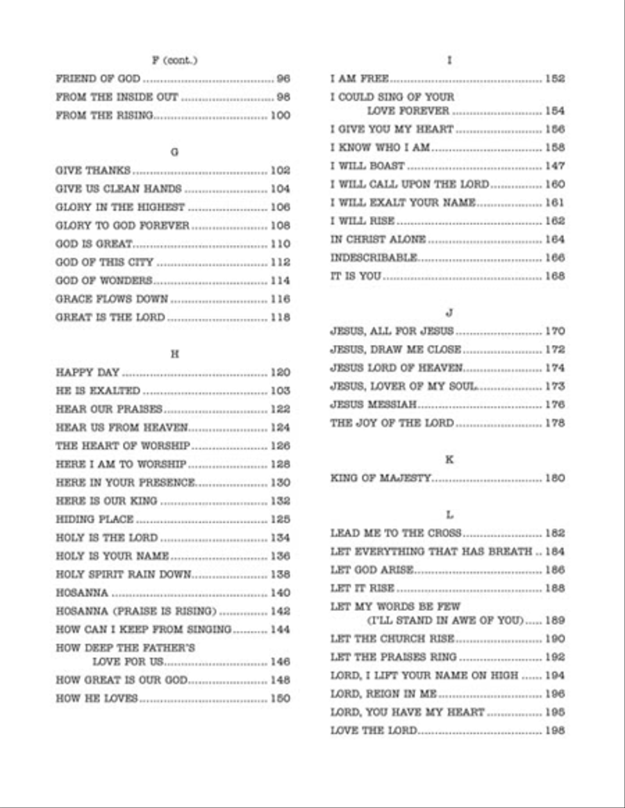 The Real Worship Book The Real Worship Book Piano scores gallery preview page 4
