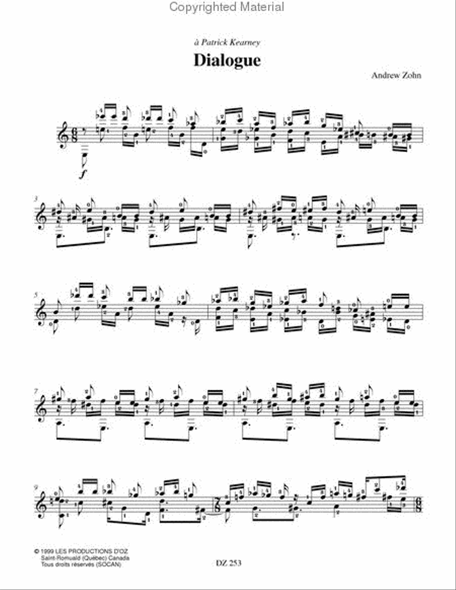 Dialogue Classical Guitar scores gallery preview page 2