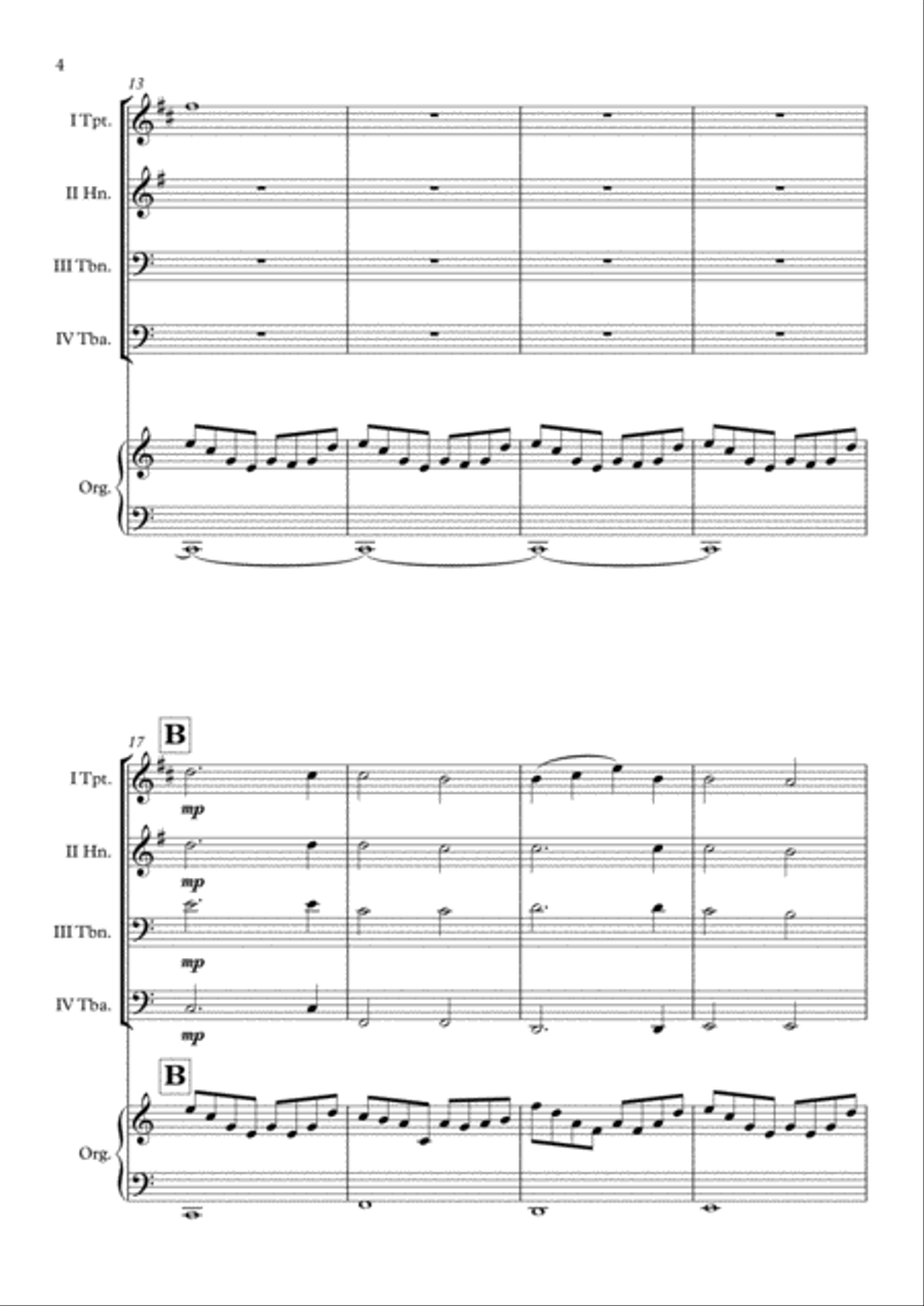 Mr. Bean Animated Series Theme Brass Quartet scores gallery preview page 5