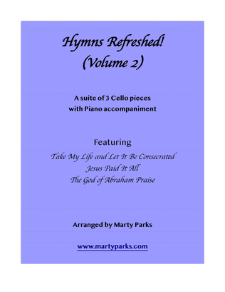 Book cover for HYMNS REFRESHED! (Cello-Piano) Vol. 2
