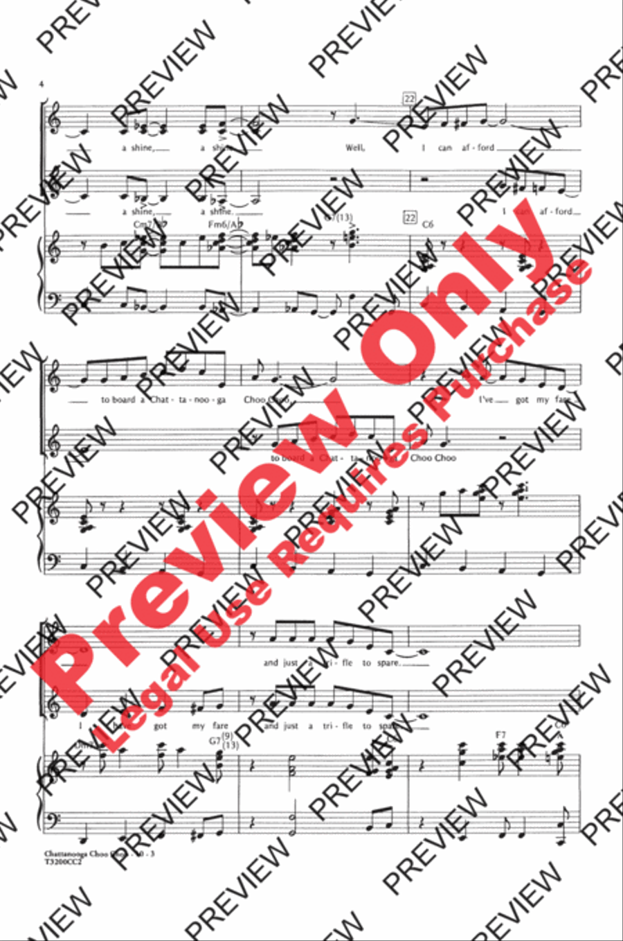 Chattanooga Choo Choo Chattanooga Choo Choo SSA scores gallery preview page 4