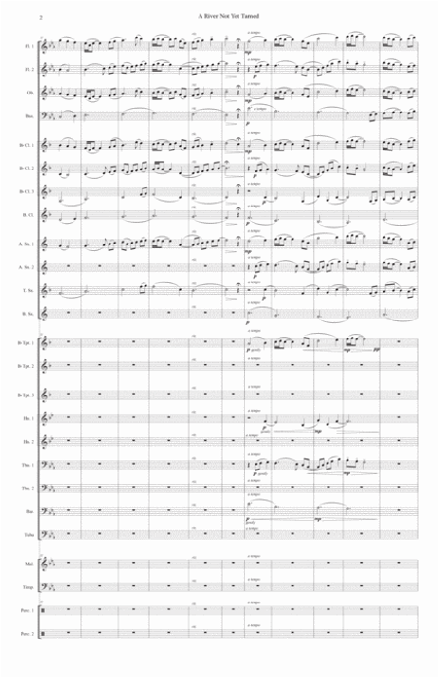A River Not Yet Tamed Concert Band scores gallery preview page 4