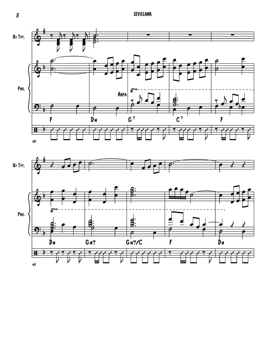 Mariachi Sol de Mexico - Sevillana Trumpet Solo scores gallery preview page 6