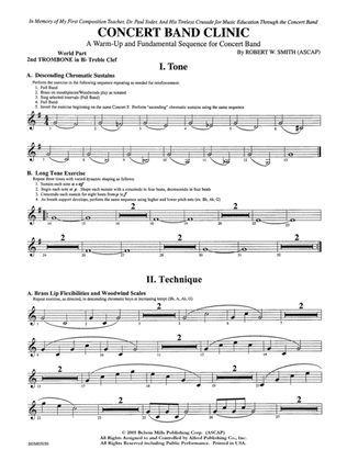 Concert Band Clinic (A Warm-Up and Fundamental Sequence for Concert Band): WP 2nd B-flat Trombone T.C.