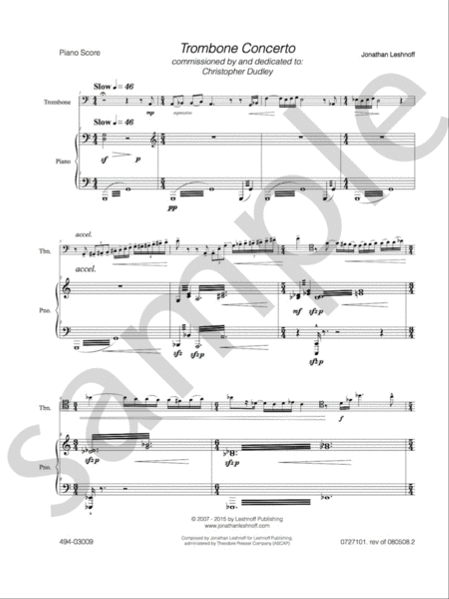 Trombone Concerto Chamber Music scores gallery preview page 4
