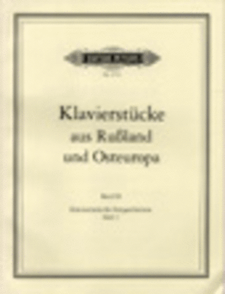 Piano Pieces from Russia and Eastern Europe Volume 3