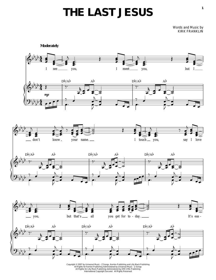 That Last Jesus That Last Jesus Piano, Vocal scores gallery preview page 1