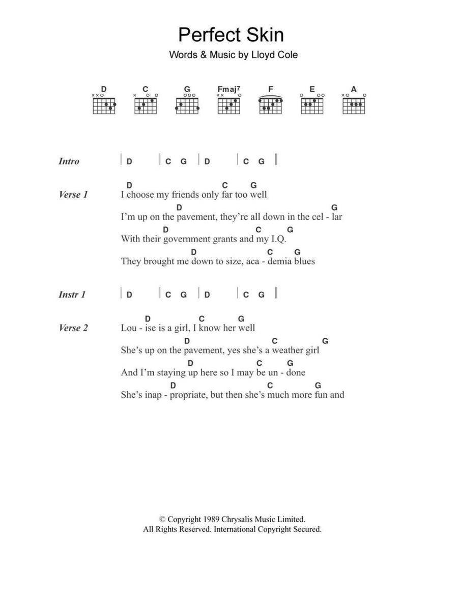 Perfect Skin Acoustic Guitar scores gallery preview page 1