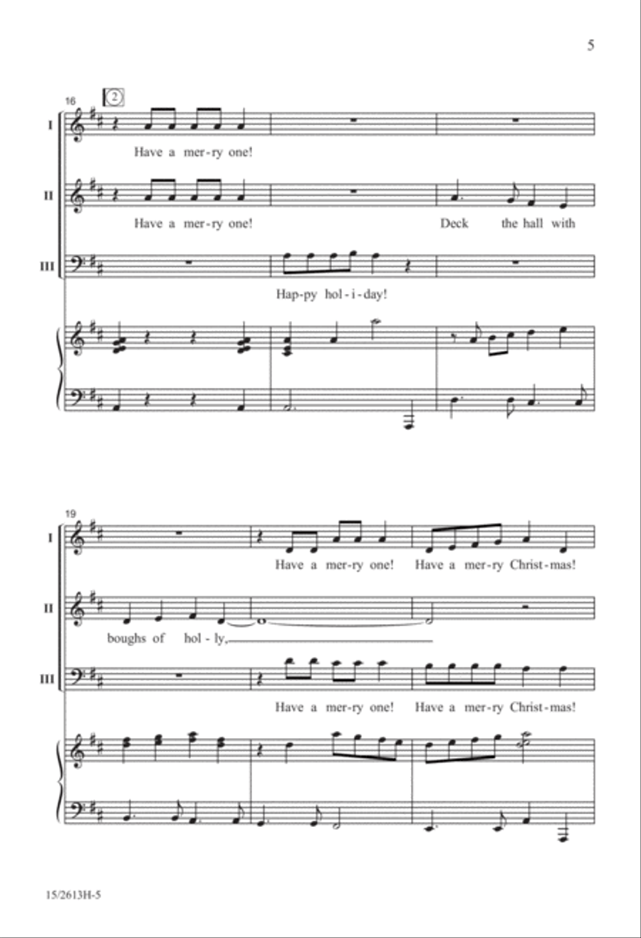 Have a Merry One! 3-Part scores gallery preview page 6