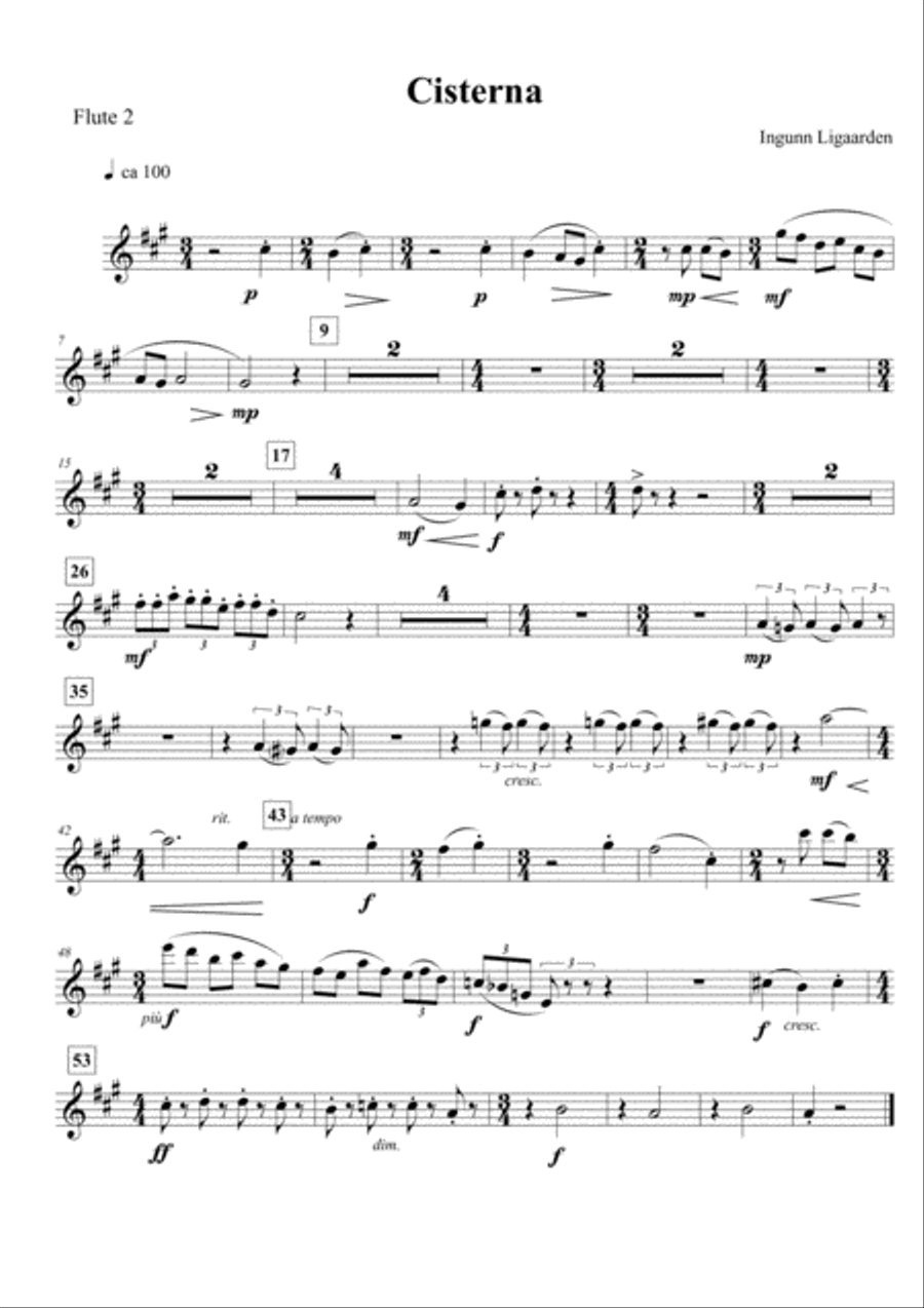 Cisterna - parts only Cisterna - parts only Chamber Orchestra scores gallery preview page 2
