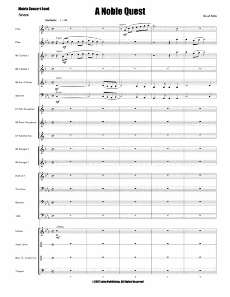 A Noble Quest Concert Band scores gallery preview page 2