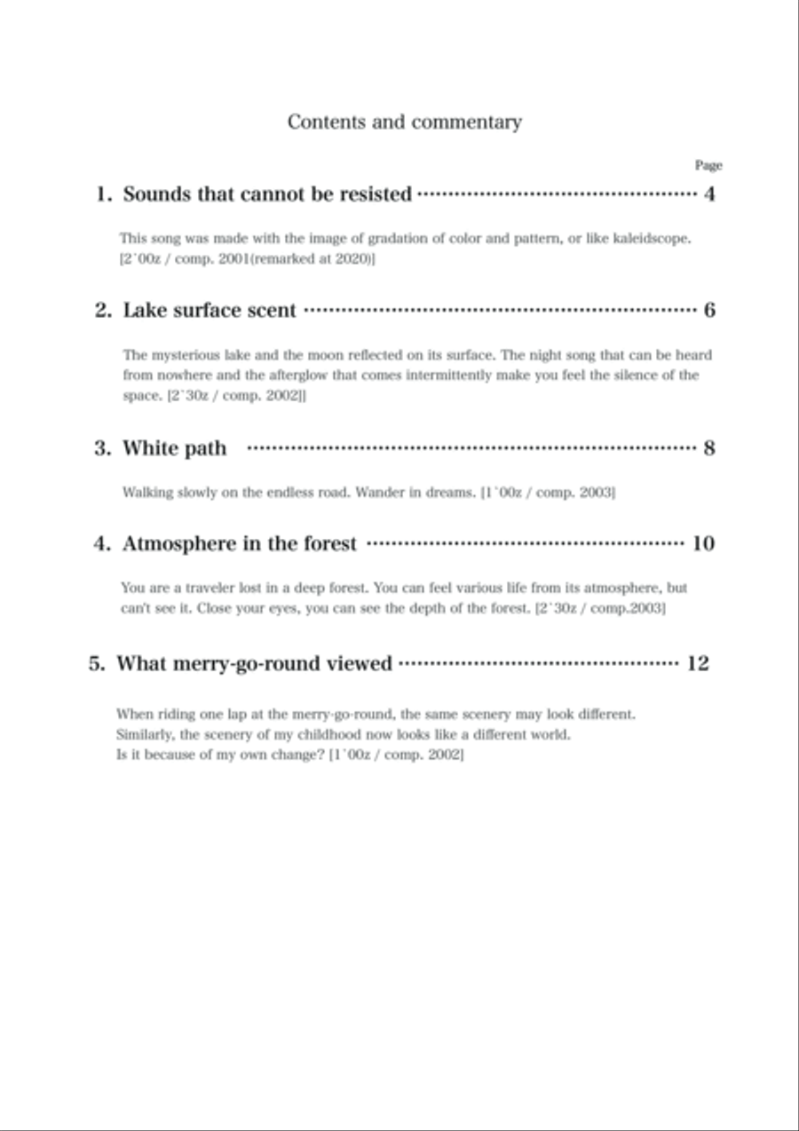 Sketches for piano No.1 (5 pieces) Piano Method scores gallery preview page 3