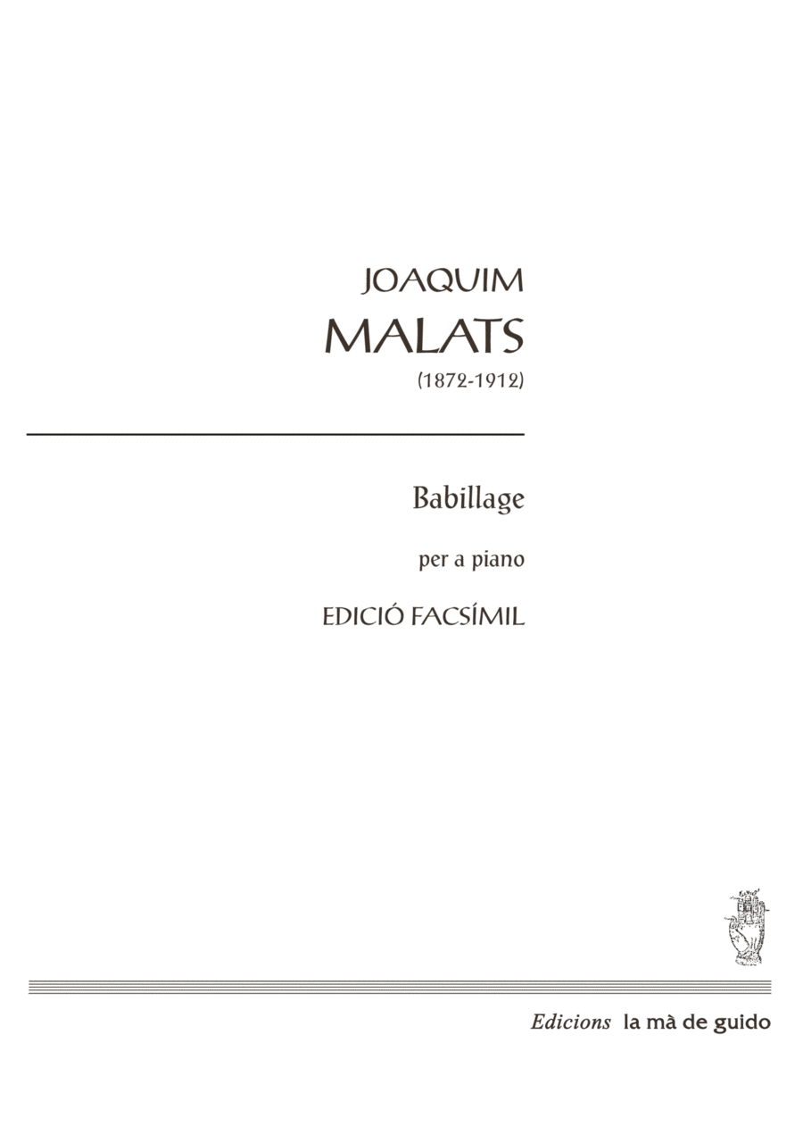 Babillage Piano Solo scores gallery preview page 1