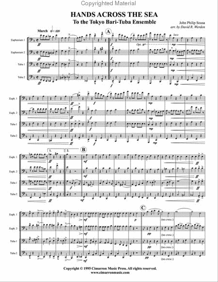 Hands Across the Sea March EETT scores gallery preview page 2