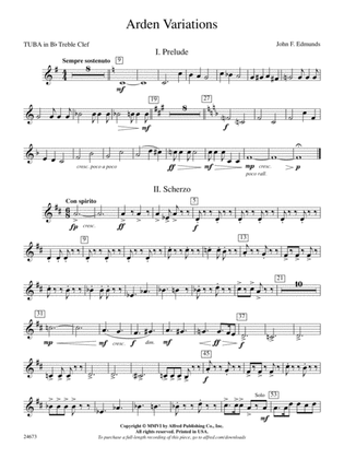 Arden Variations: (wp) B-flat Tuba T.C.