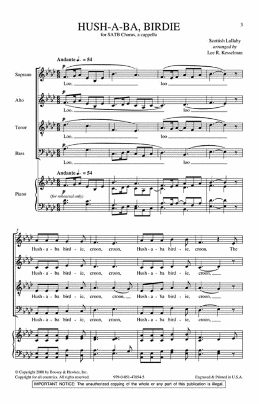 Hush a Ba, Birdie 4-Part scores gallery preview page 2