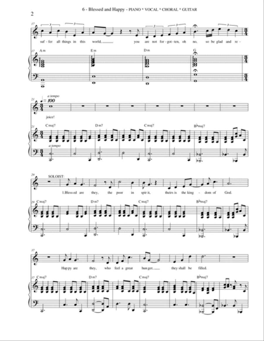 Blessed and Happy Choir scores gallery preview page 2