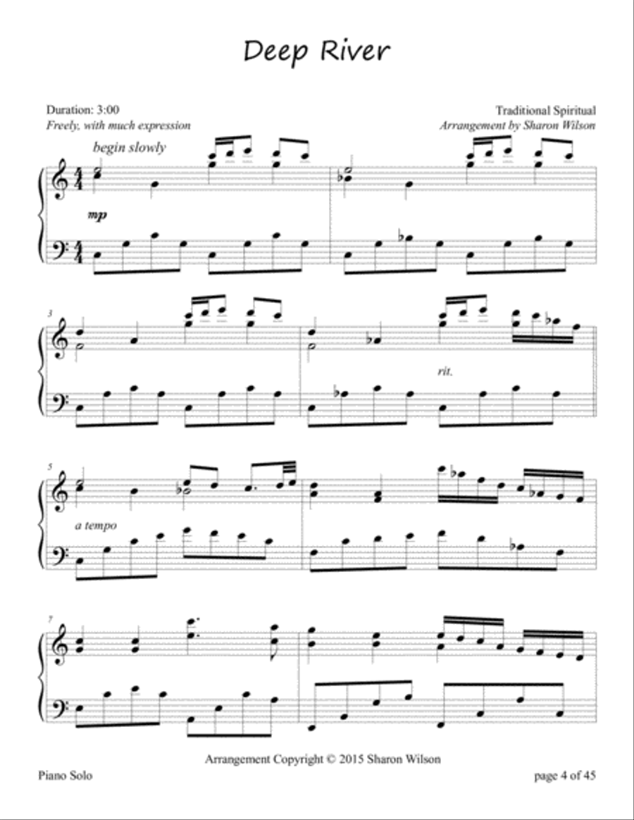 Give Me Jesus (A Collection of 12 Spirituals for Solo Piano) Piano Solo scores gallery preview page 5