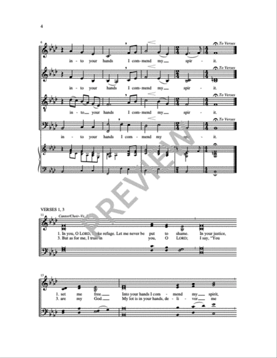 Father, into Your Hands 4-Part scores gallery preview page 4