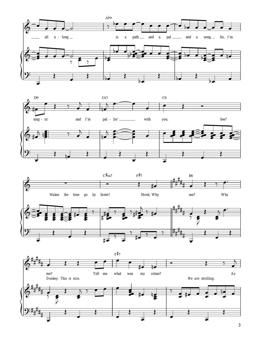 Travel Song Piano, Vocal, Guitar scores gallery preview page 3