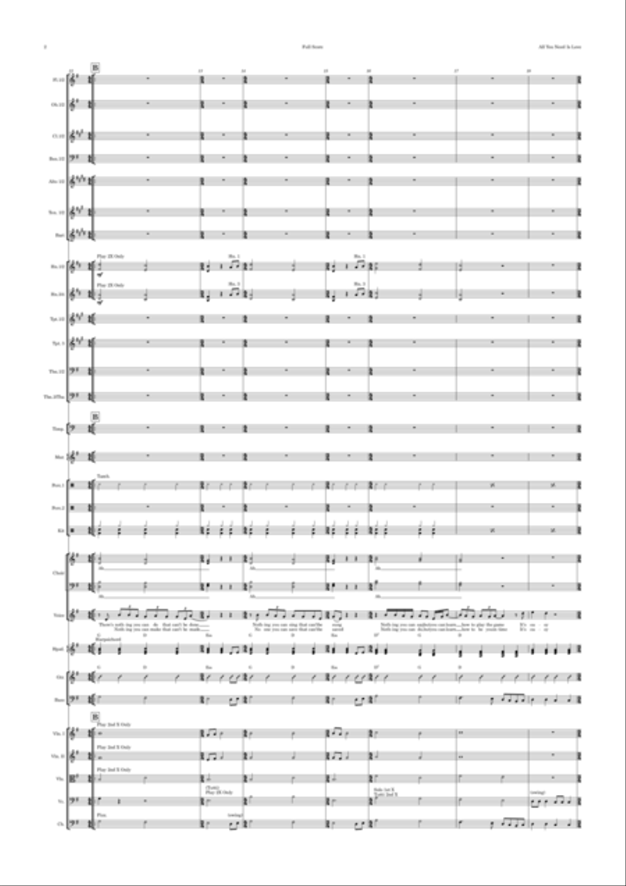 All You Need Is Love Full Orchestra scores gallery preview page 2