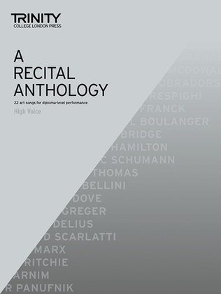 Book cover for A Recital Anthology (High Voice)