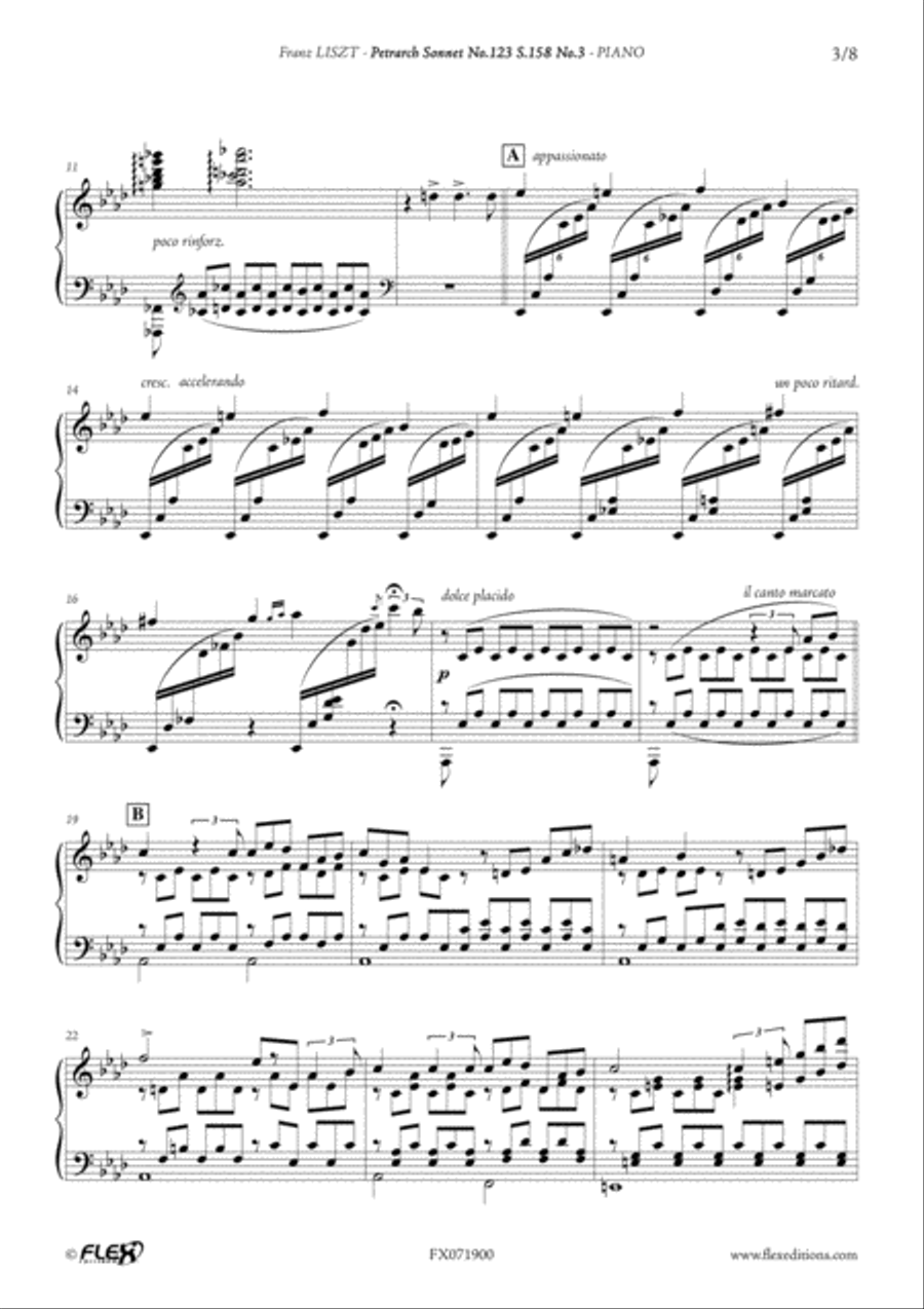 Petrarch Sonnet No.123 S.158 No.3 Piano Solo scores gallery preview page 3