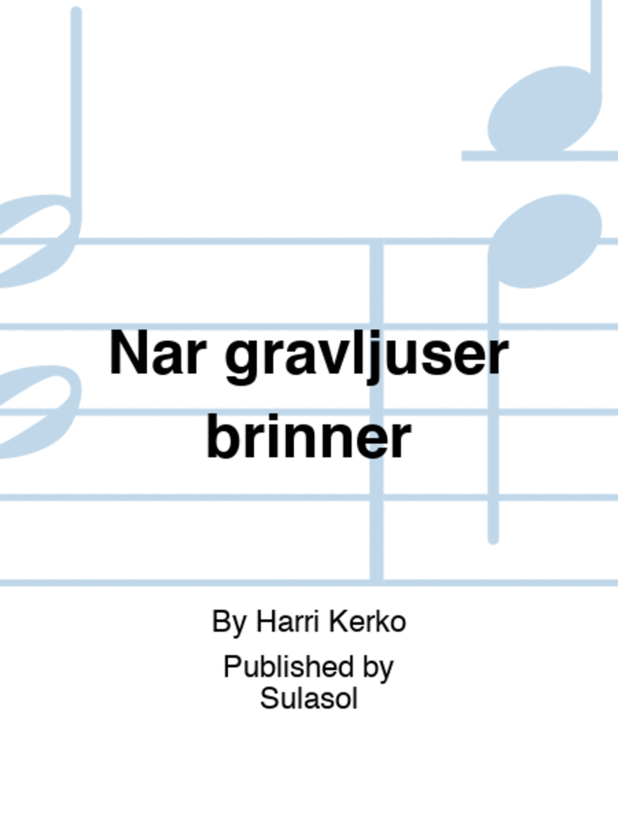 När gravljuser brinner Voice Solo scores gallery preview page 1
