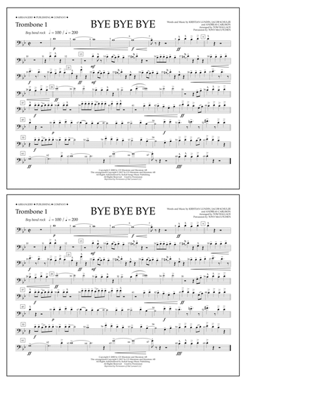 Bye Bye Bye (arr. Tom Wallace) - Trombone 1