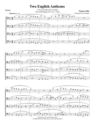 Two English Anthems for Trombone or Low Brass Quartet