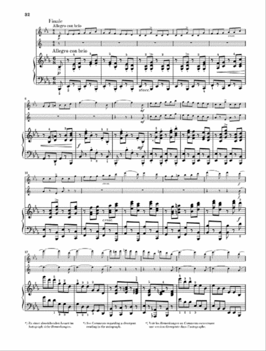Horn Trio in E-flat Major, Op. 40 Woodwind Trio scores gallery preview page 4