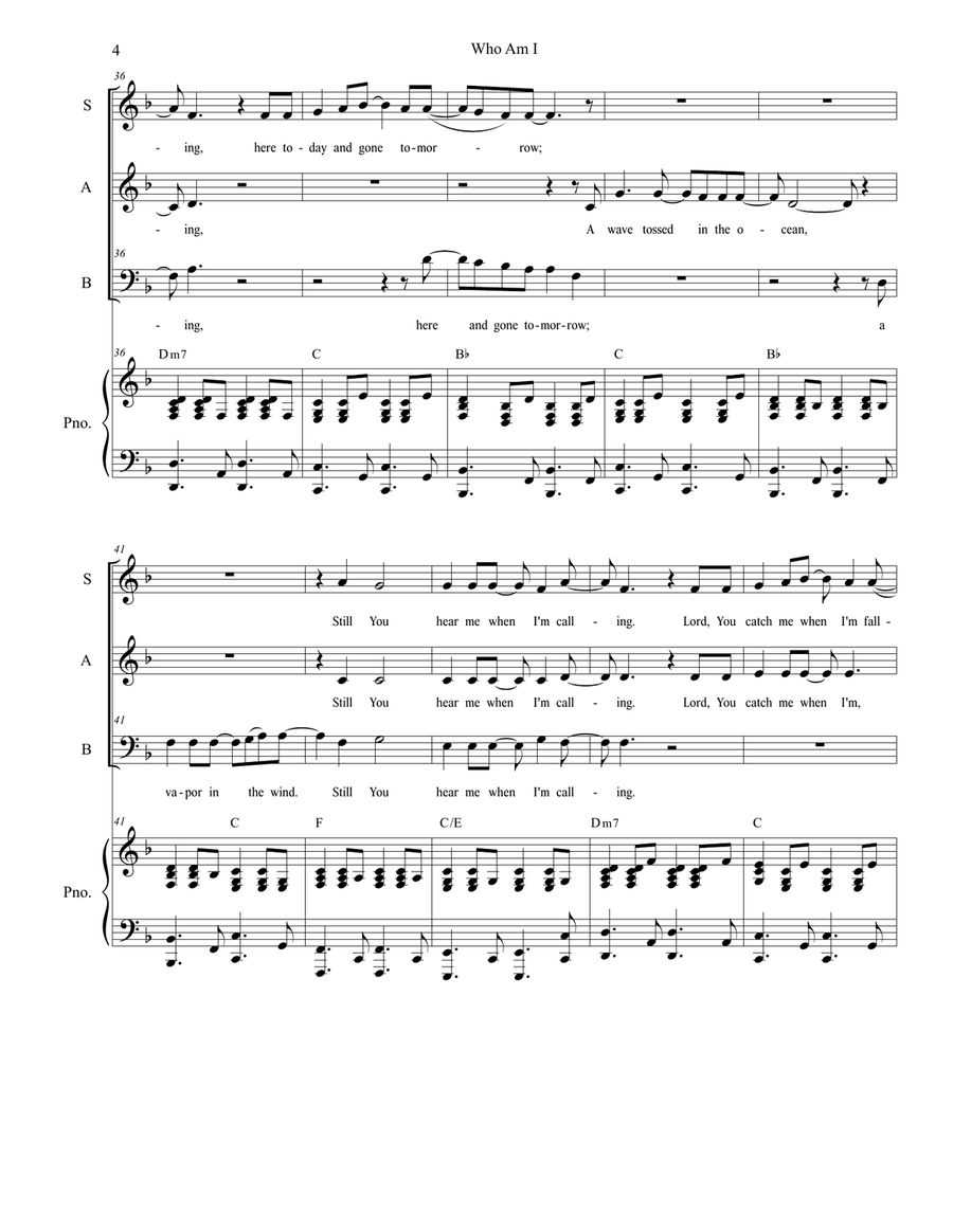 Who Am I 3-Part scores gallery preview page 4