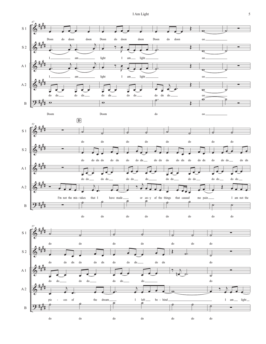 I Am Light I Am Light SSAA scores gallery preview page 5