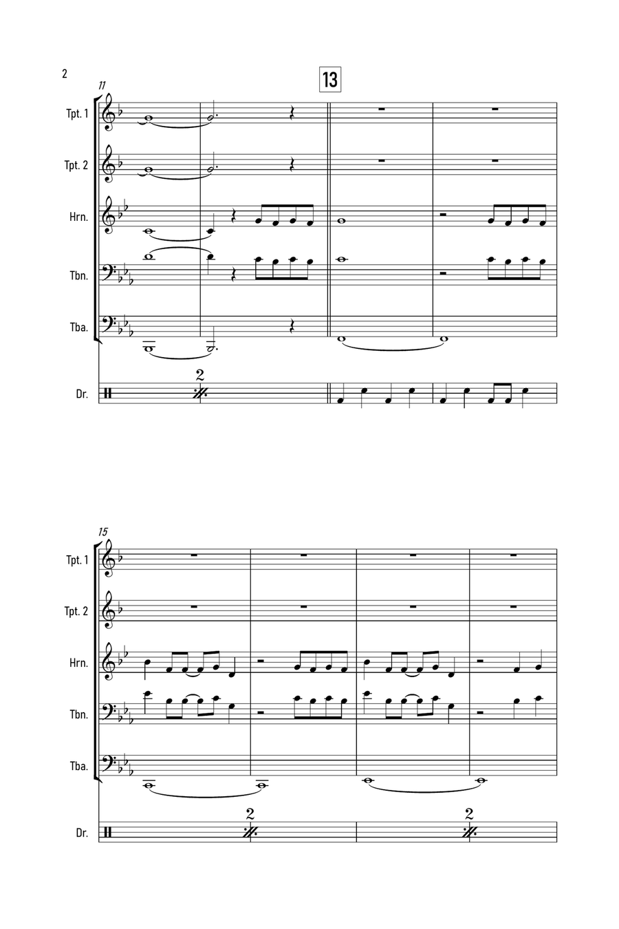Blinding Lights Brass Ensemble scores gallery preview page 3