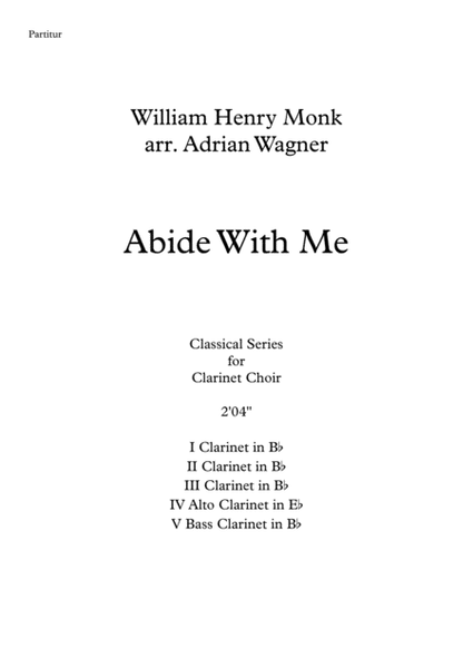 "Abide With Me" Clarinet Choir arr. Adrian Wagner image number null