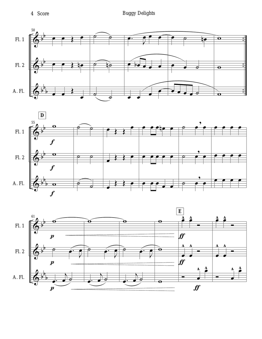 Buggy Delights for Flute Trio Buggy Delights for Flute Trio Flute Trio scores gallery preview page 4