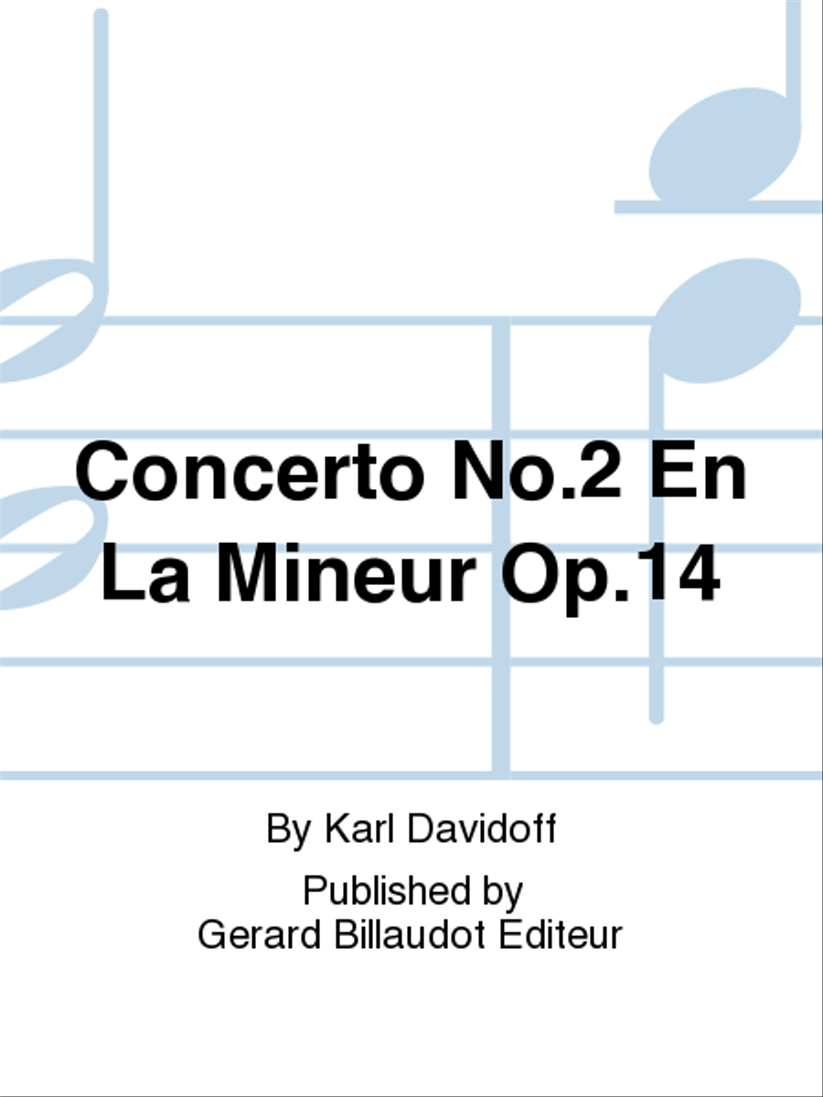 Concerto No. 2 En La Mineur Op. 14 Piano scores gallery preview page 1