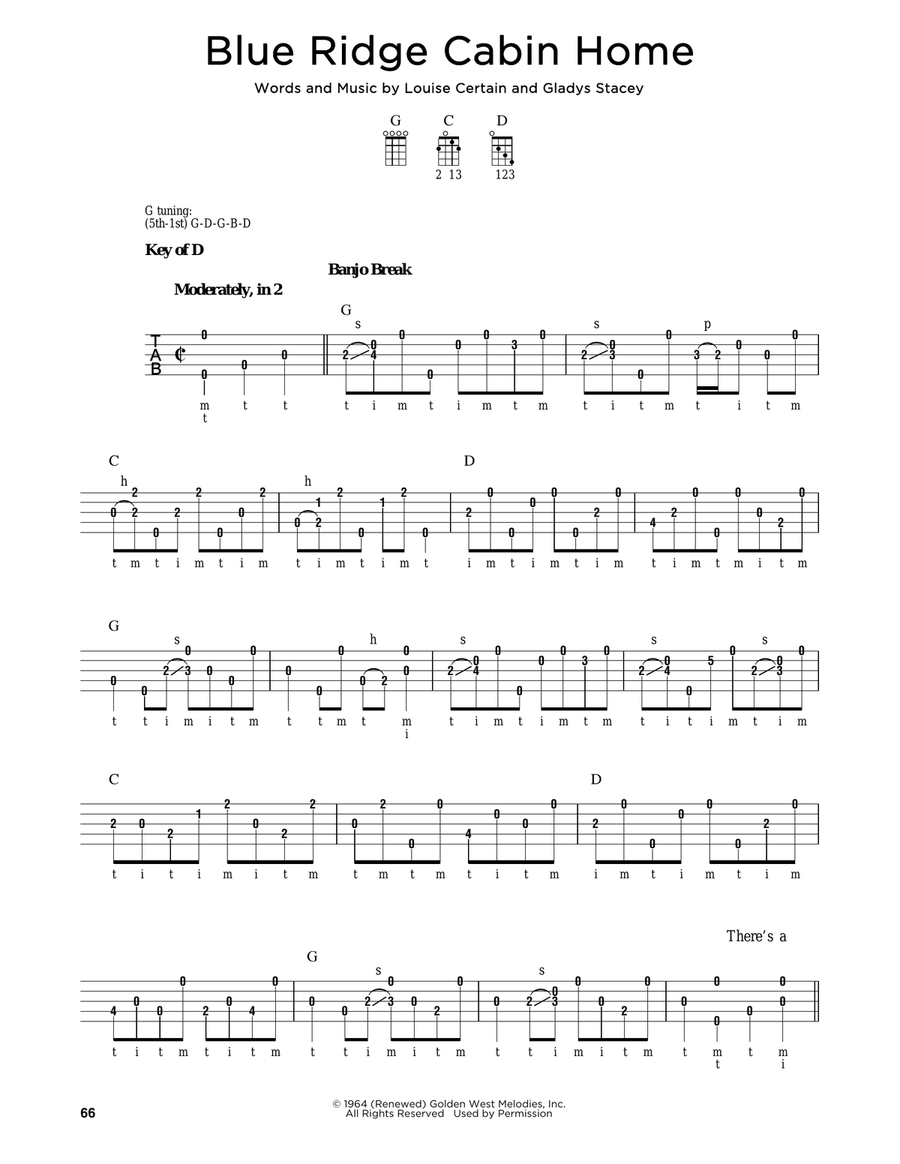 Blue Ridge Cabin Home Banjo Digital Sheet Music Sheet Music Plus