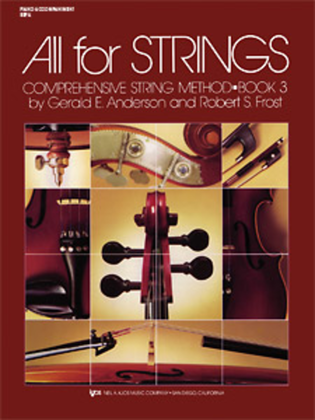 Book cover for All For Strings Book 3 - Piano