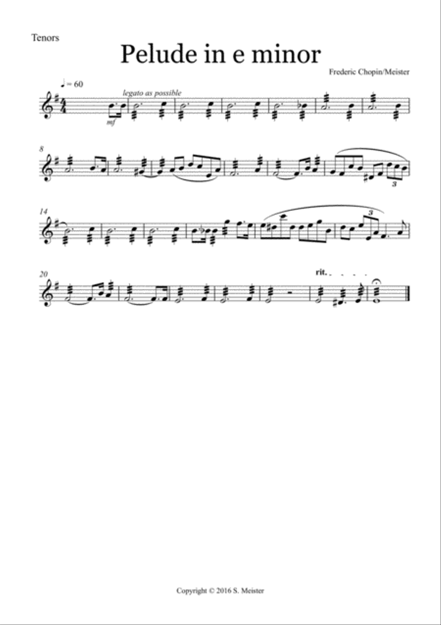 Prelude in E minor by Chopin for Steel Band Steel Drum Band scores gallery preview page 3