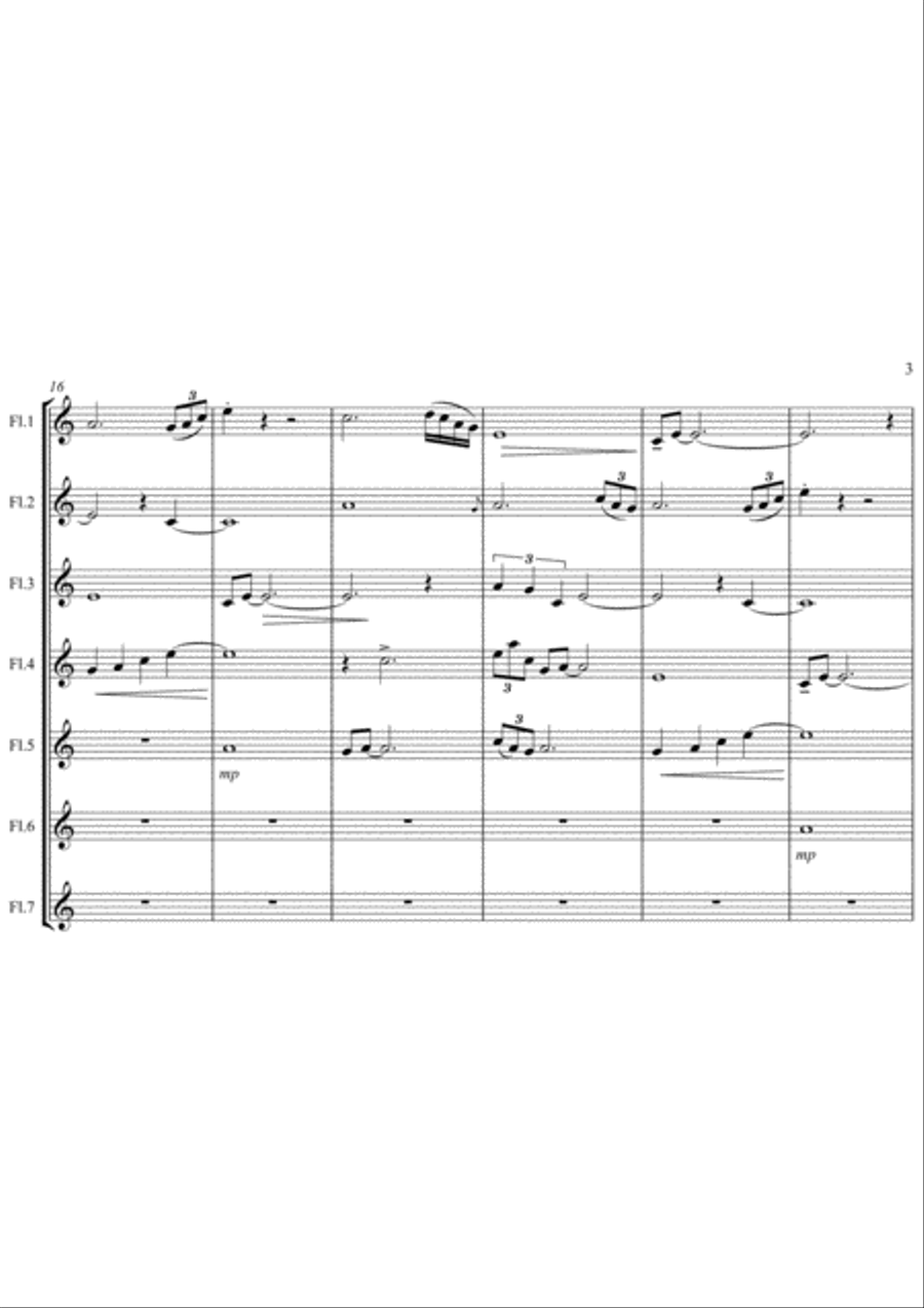 Bamboo Woods for Flute Choir Flute Choir scores gallery preview page 3