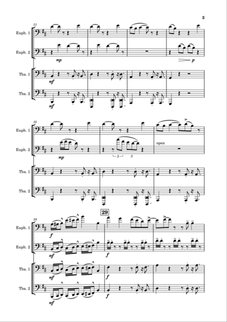 Burnin' Up Burnin' Up Brass Ensemble scores gallery preview page 3