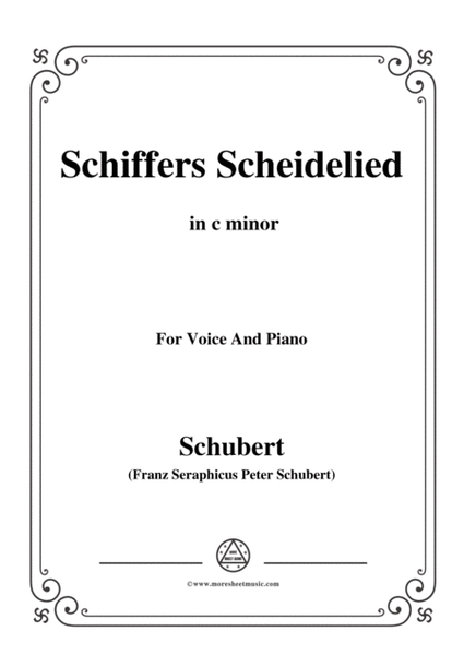 Schubert-Schiffers Scheidelied,in c minor,for Voice and Piano image number null