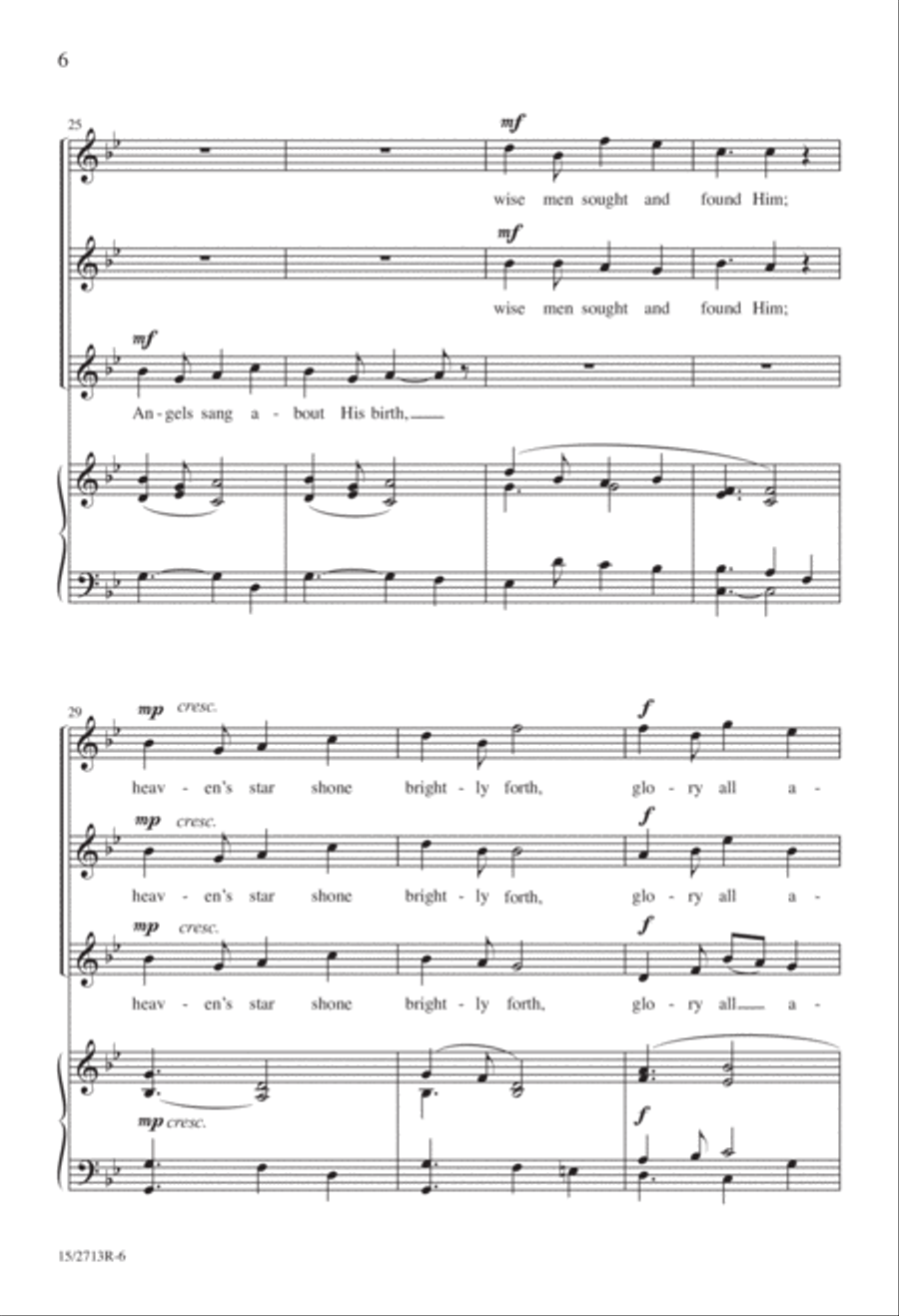 Gentle Mary Laid Her Child SSA scores gallery preview page 6