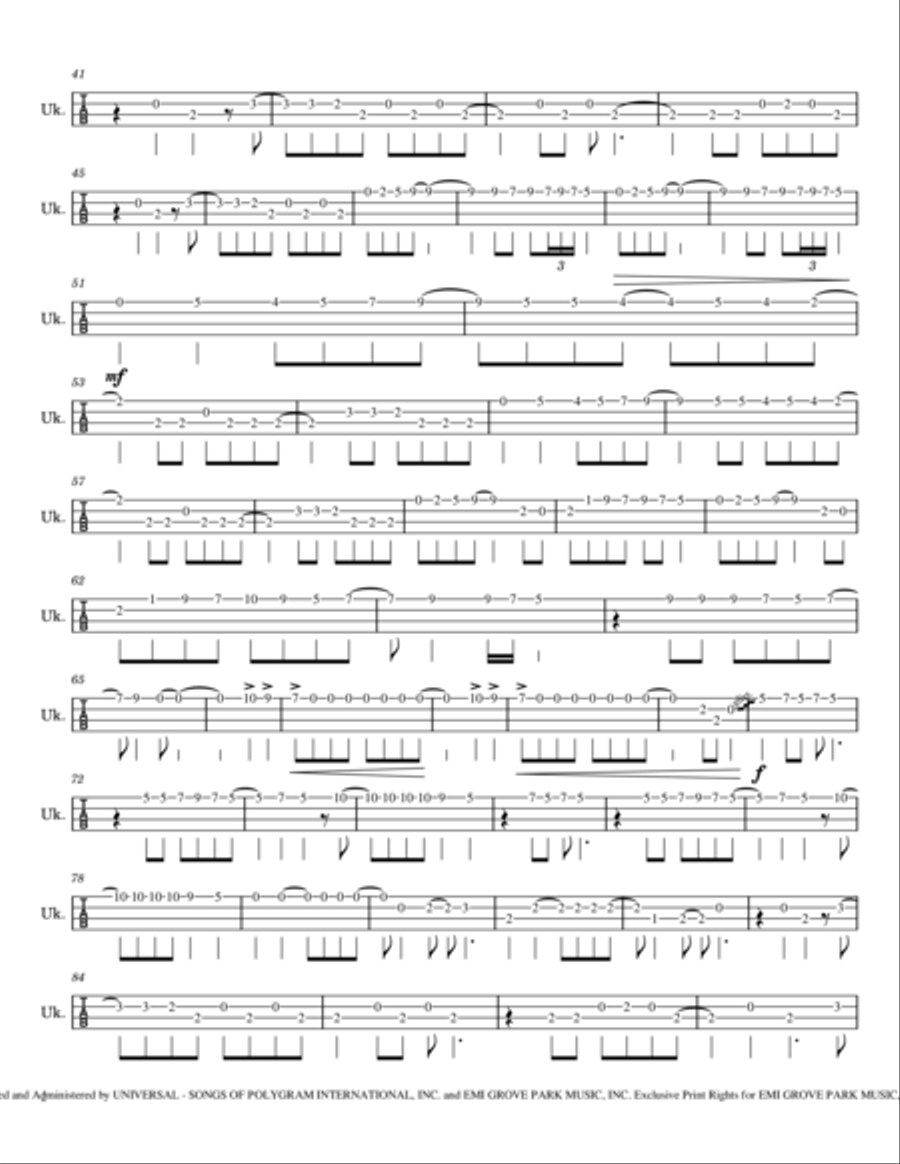 Mamma Mia Mamma Mia Ukulele scores gallery preview page 2