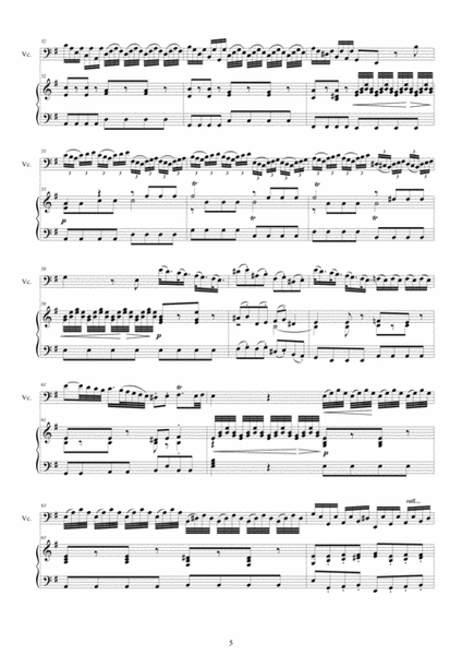 Vivaldi - Concerto in E minor RV 484 for Cello and Piano image number null