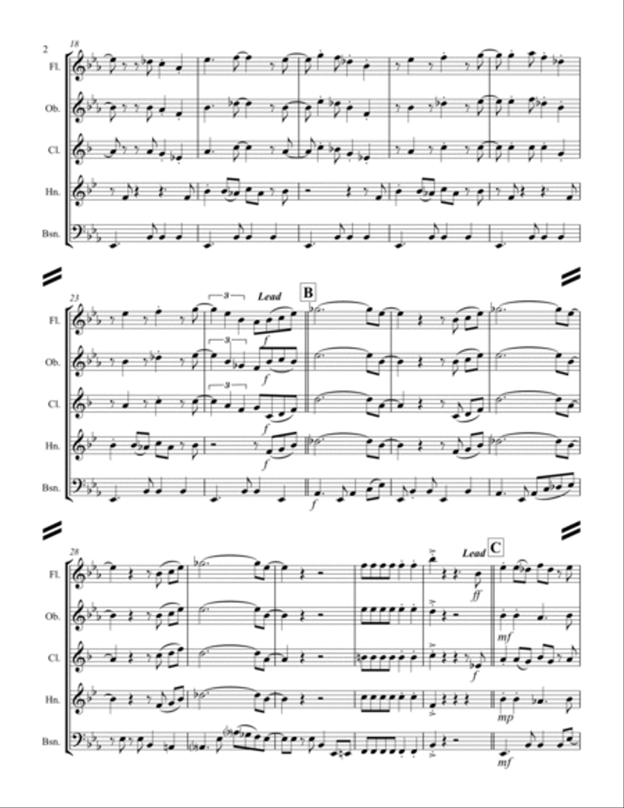 Tequila Woodwind Quintet scores gallery preview page 3