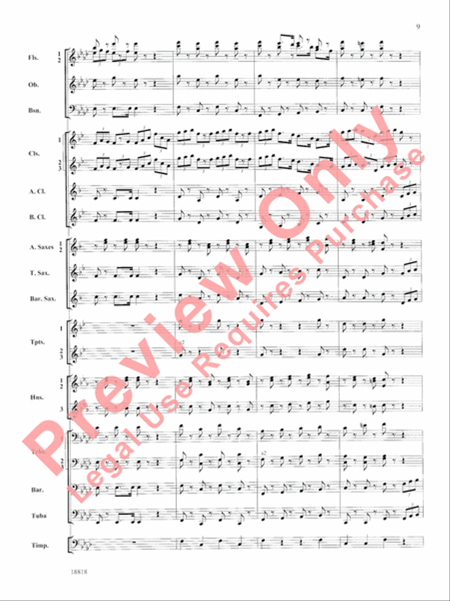 Symphony No. 9 New World, Finale Concert Band scores gallery preview page 10