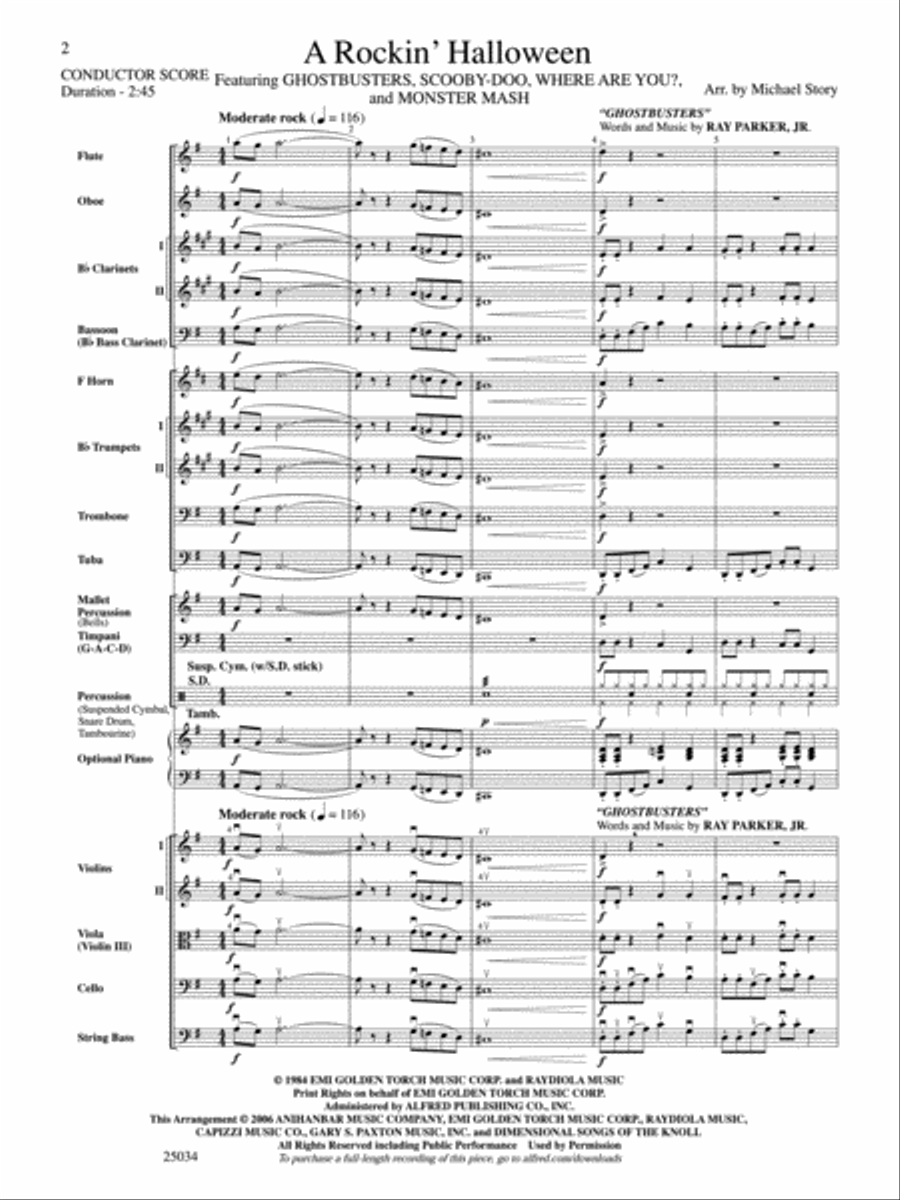 A Rockin' Halloween Full Orchestra scores gallery preview page 2