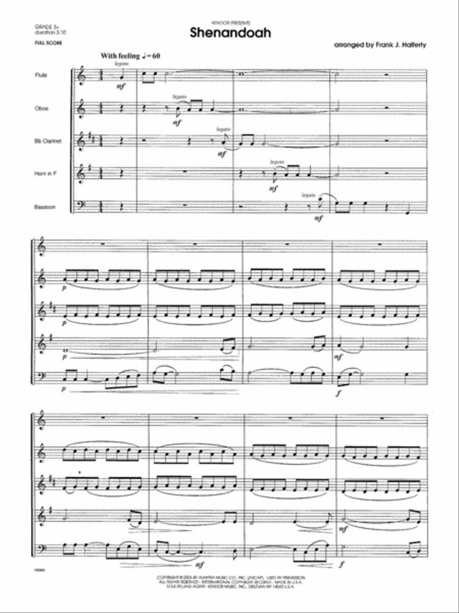 Shenandoah Shenandoah Woodwind Quintet scores gallery preview page 2